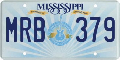 MS license plate MRB379