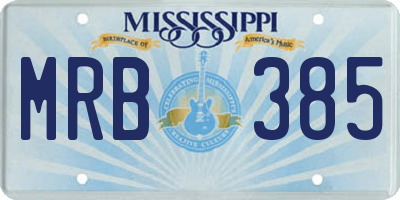 MS license plate MRB385