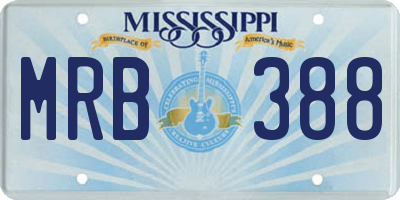 MS license plate MRB388