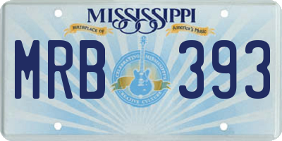 MS license plate MRB393