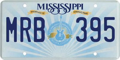 MS license plate MRB395