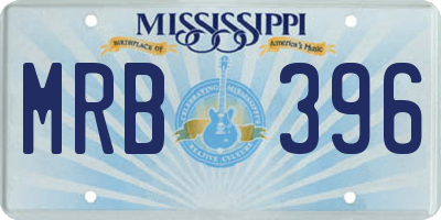 MS license plate MRB396