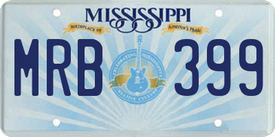 MS license plate MRB399