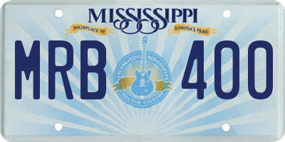 MS license plate MRB400