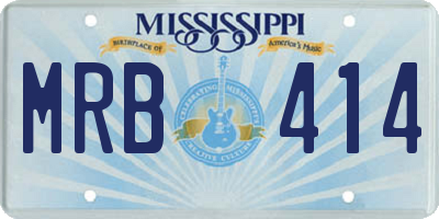 MS license plate MRB414