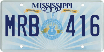 MS license plate MRB416