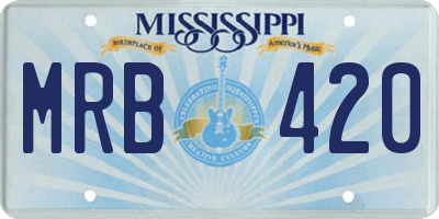 MS license plate MRB420
