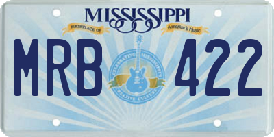 MS license plate MRB422