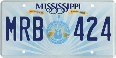 MS license plate MRB424