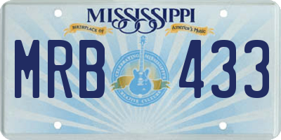 MS license plate MRB433