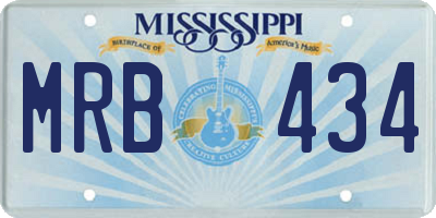 MS license plate MRB434