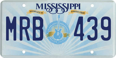 MS license plate MRB439