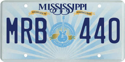 MS license plate MRB440