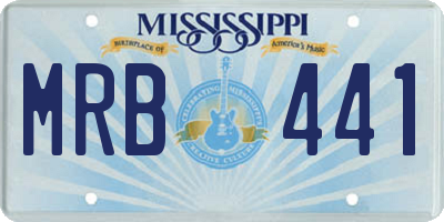 MS license plate MRB441
