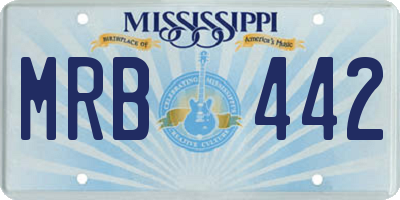 MS license plate MRB442