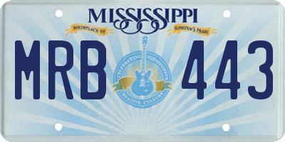 MS license plate MRB443