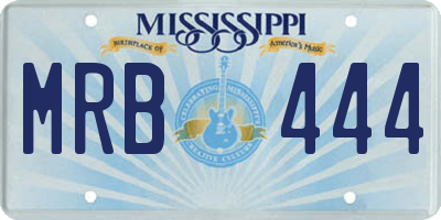 MS license plate MRB444