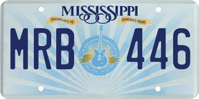MS license plate MRB446