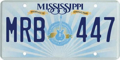 MS license plate MRB447