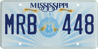 MS license plate MRB448