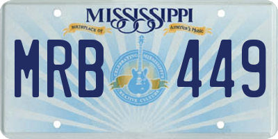 MS license plate MRB449
