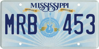 MS license plate MRB453
