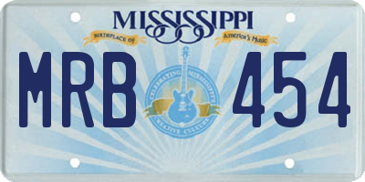 MS license plate MRB454