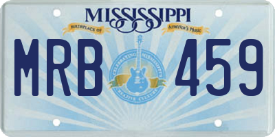 MS license plate MRB459