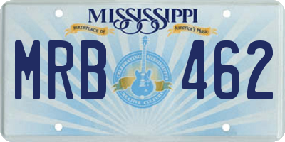 MS license plate MRB462