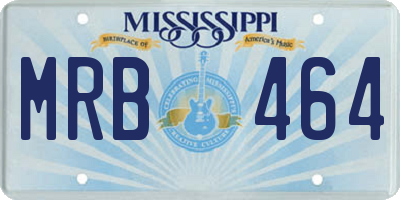 MS license plate MRB464