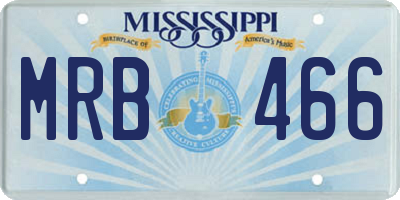 MS license plate MRB466