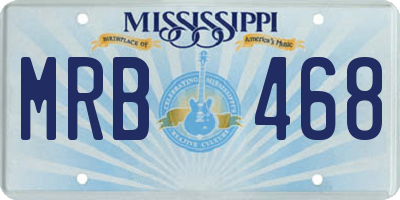 MS license plate MRB468