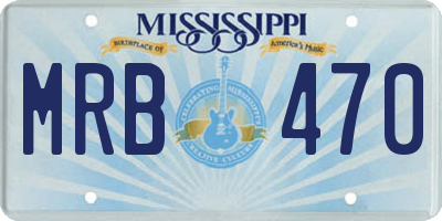 MS license plate MRB470