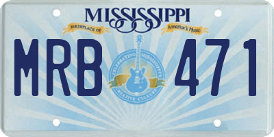 MS license plate MRB471