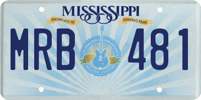 MS license plate MRB481