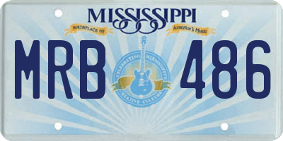 MS license plate MRB486