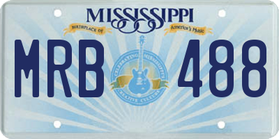 MS license plate MRB488