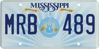 MS license plate MRB489