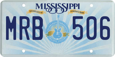 MS license plate MRB506