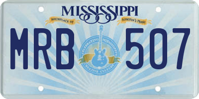 MS license plate MRB507