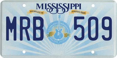MS license plate MRB509