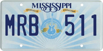 MS license plate MRB511