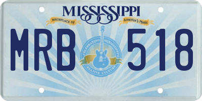 MS license plate MRB518