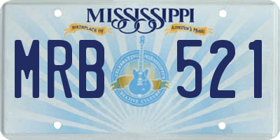 MS license plate MRB521