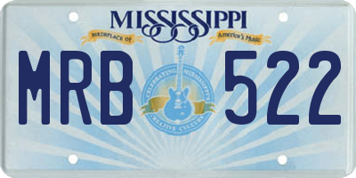 MS license plate MRB522