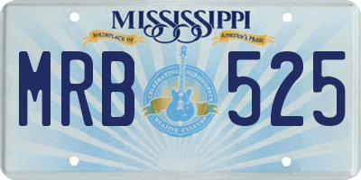 MS license plate MRB525