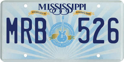 MS license plate MRB526