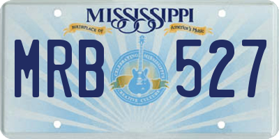 MS license plate MRB527