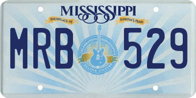 MS license plate MRB529