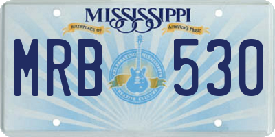 MS license plate MRB530